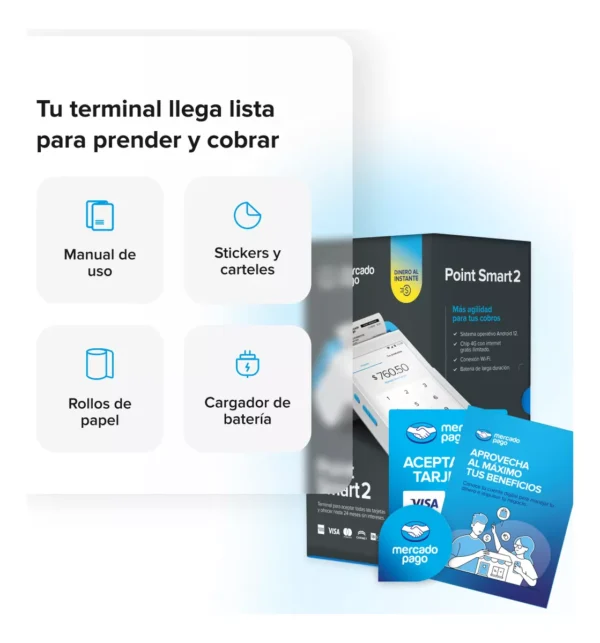 Mercado pago Point Smart 2, Terminal Para Tarjetas Con Internet Gratis - Image 4