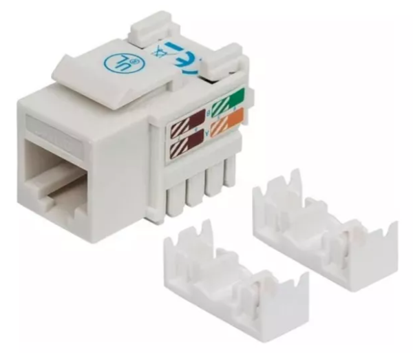 JACK RJ45 CAT6 KEYSTONE DE IMPACTO BLANCO.