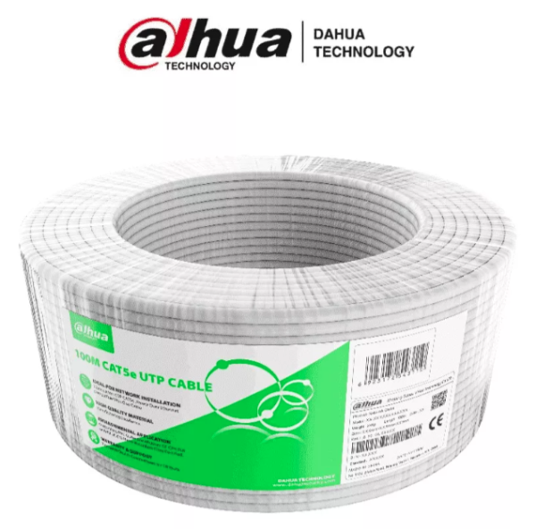 Bobina de 100 Metros de Cable UTP Cat 5e/ CCA/Color Blanco/ Uso Interior