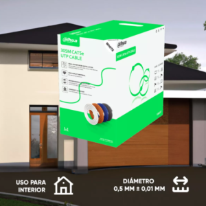 Bobina DAHUA UTP Cat5e 305 Metros/Color Blanco/ Uso Interior/ Cubierta de FR-PVC