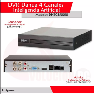 XVR Dahua 4 Canales 2MP lite Dahua Technology DH-XVR1B04-I