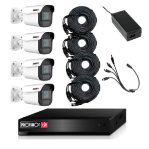KIT de 4 cámaras de 2 MP Provision, No incluye HDD